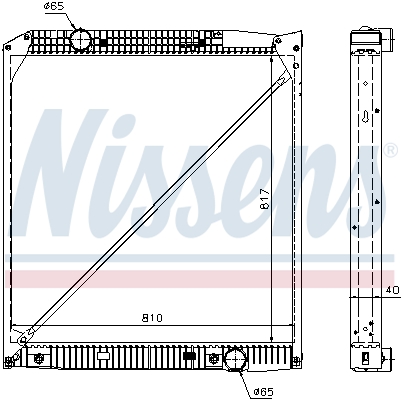 Radiator, racire motor 62652A NISSENS