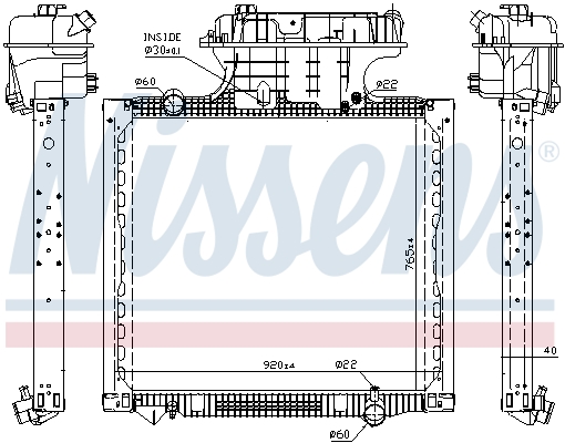Radiator, racire motor 628756 NISSENS
