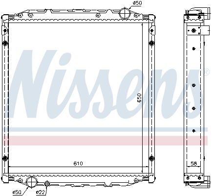 Radiator, racire motor 62876A NISSENS