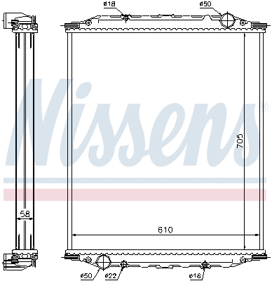 Radiator, racire motor 628780 NISSENS