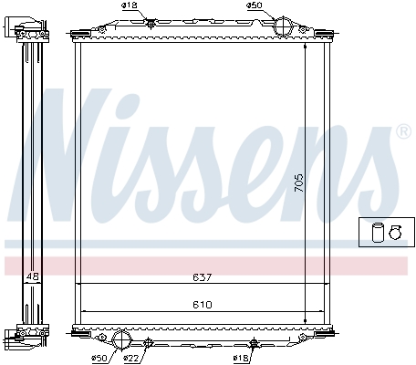 Radiator, racire motor 628790 NISSENS