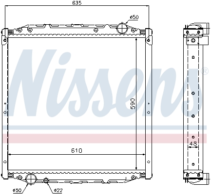 Radiator, racire motor 62880A NISSENS