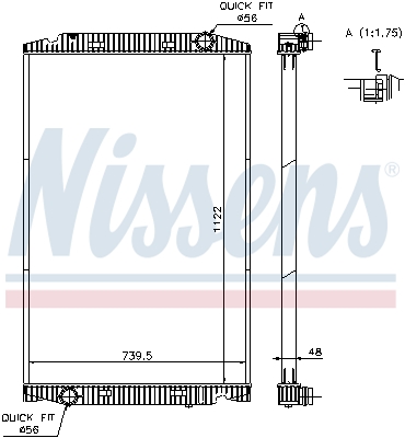 Radiator, racire motor 63329A NISSENS