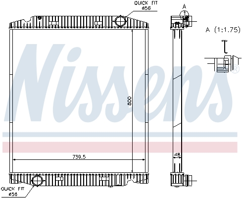 Radiator, racire motor 63330A NISSENS