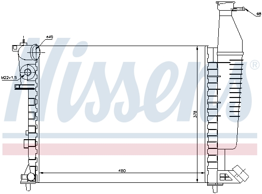 Radiator, racire motor 63546 NISSENS