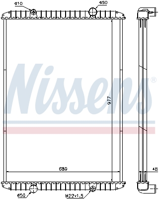 Radiator, racire motor 637750 NISSENS