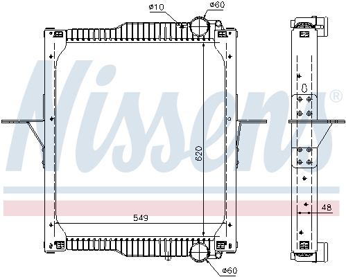 Radiator, racire motor 63783 NISSENS