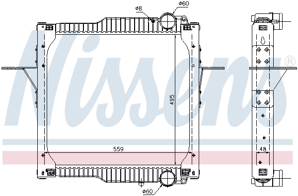 Radiator, racire motor 63784 NISSENS