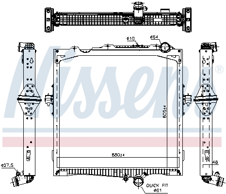 Radiator, racire motor 637877 NISSENS