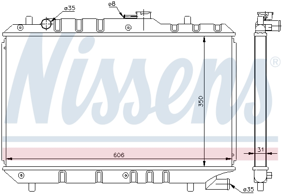 Radiator, racire motor 64168 NISSENS