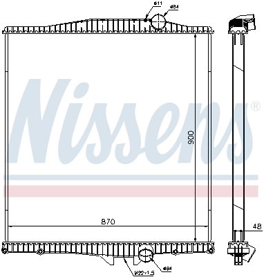 Radiator, racire motor 654620 NISSENS