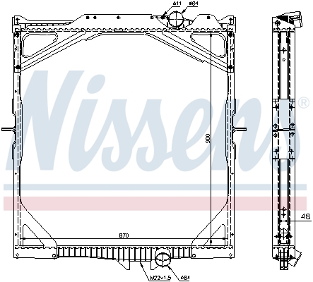 Radiator, racire motor 65462A NISSENS