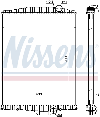 Radiator, racire motor 654630 NISSENS