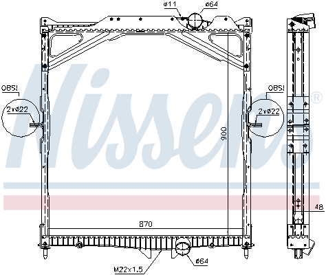 Radiator, racire motor 65469 NISSENS