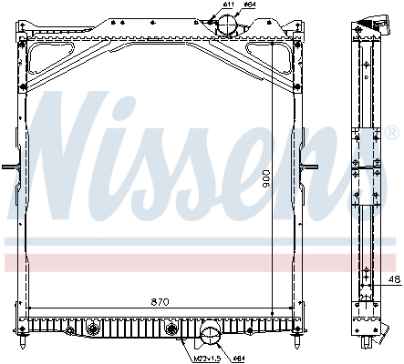 Radiator, racire motor 65472A NISSENS