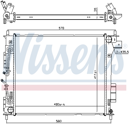 Radiator, racire motor 666205 NISSENS