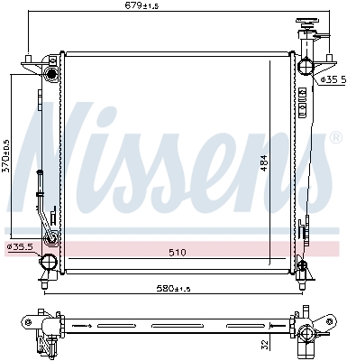 Radiator, racire motor 666223 NISSENS