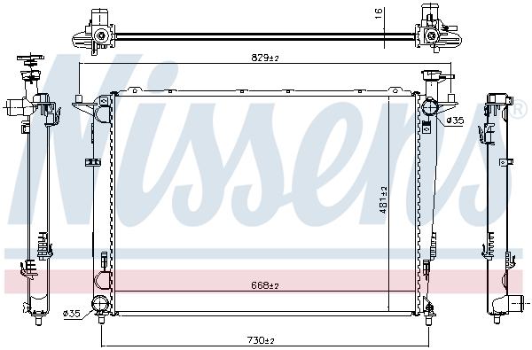 Radiator, racire motor 66693 NISSENS