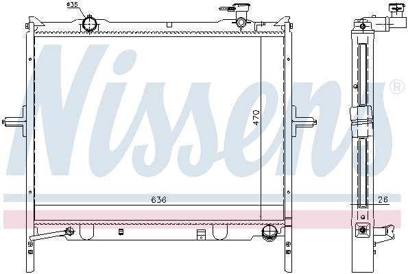 Radiator, racire motor 66767 NISSENS