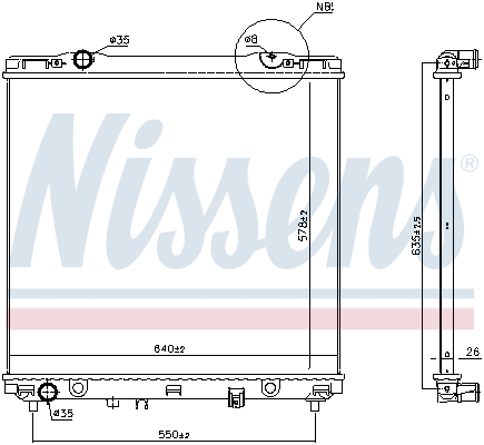 Radiator, racire motor 66773 NISSENS