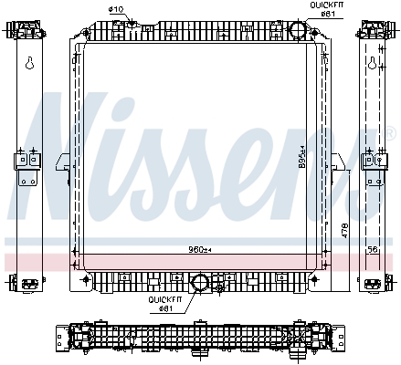 Radiator, racire motor 67192 NISSENS