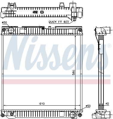 Radiator, racire motor 67224A NISSENS