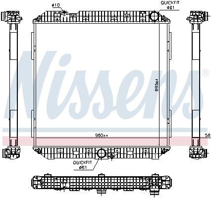Radiator, racire motor 672930 NISSENS