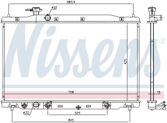 Radiator, racire motor 681406 NISSENS