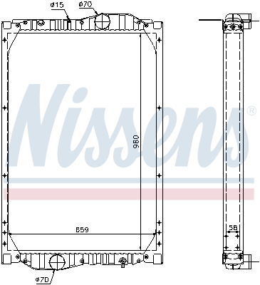 Radiator, racire motor 69604A NISSENS