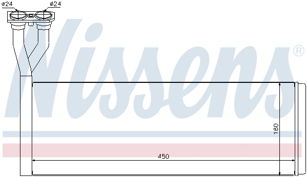 Schimbator caldura, incalzire habitaclu 75005 NISSENS
