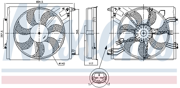 Ventilator, radiator 850050 NISSENS