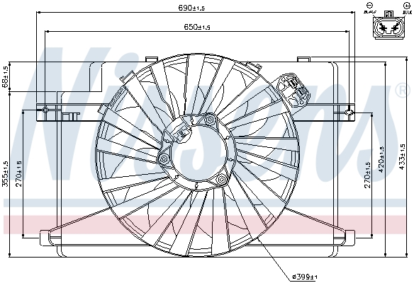 Ventilator, radiator 85106 NISSENS