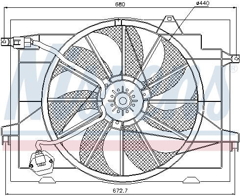 Ventilator, radiator 85366 NISSENS