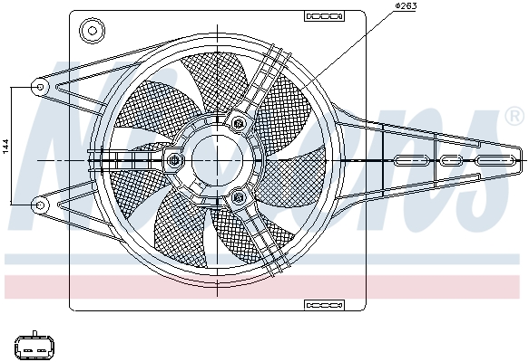 Ventilator, radiator 85427 NISSENS
