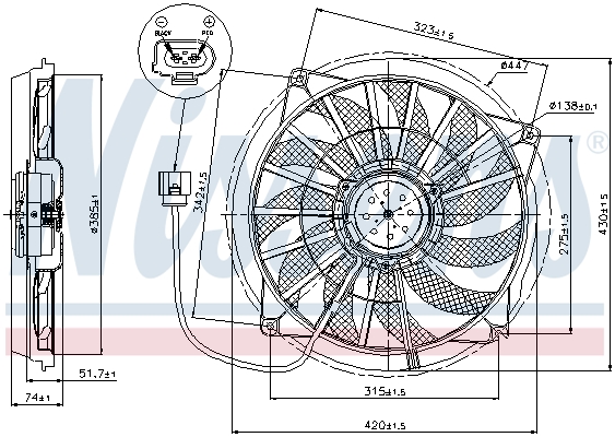 Ventilator, radiator 85637 NISSENS