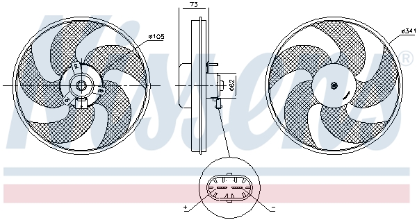 Ventilator, radiator 85672 NISSENS