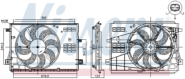 Ventilator, radiator 85973 NISSENS