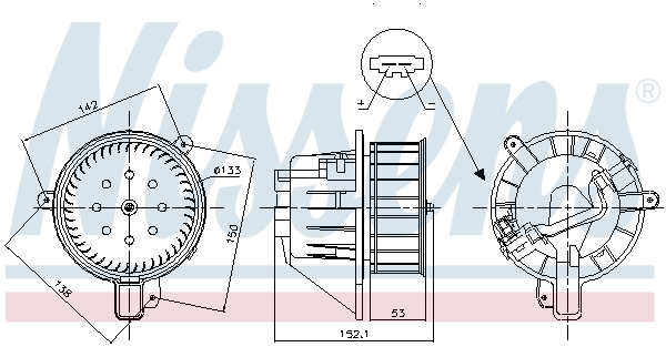 Ventilator, habitaclu 87547 NISSENS