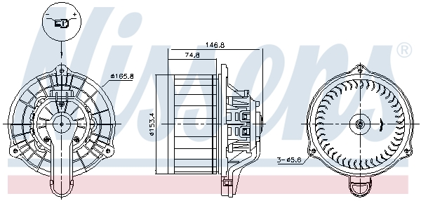 Ventilator, habitaclu 87564 NISSENS