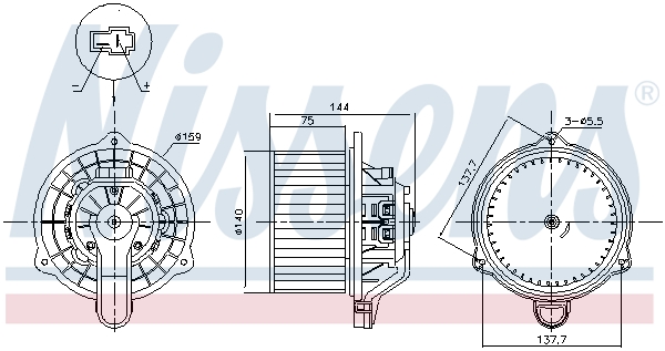 Ventilator, habitaclu 87568 NISSENS