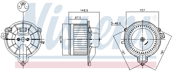 Ventilator, habitaclu 87572 NISSENS