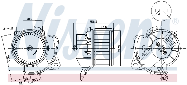 Ventilator, habitaclu 87574 NISSENS