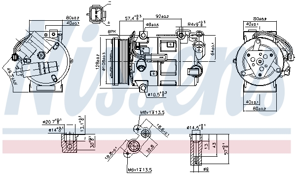 Compresor, climatizare 890210 NISSENS