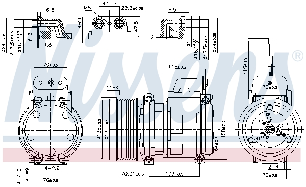 Compresor, climatizare 890331 NISSENS