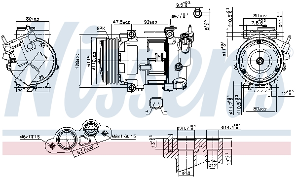 Compresor, climatizare 890606 NISSENS