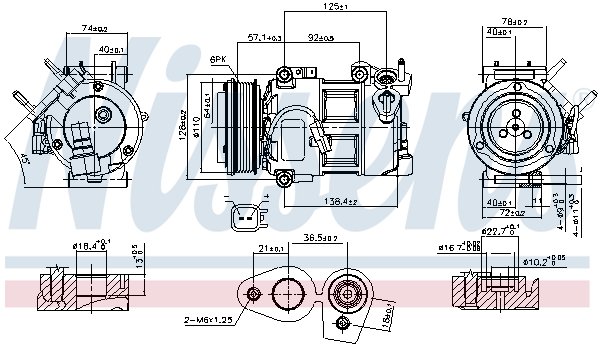 Compresor, climatizare 890693 NISSENS