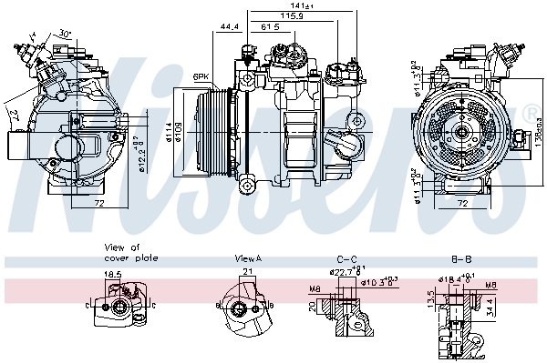 Compresor, climatizare 890793 NISSENS