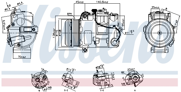 Compresor, climatizare 891031 NISSENS