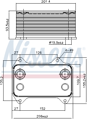 Radiator ulei, ulei motor 90690 NISSENS