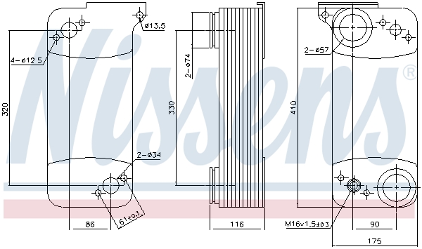 Radiator, retarder 90768 NISSENS